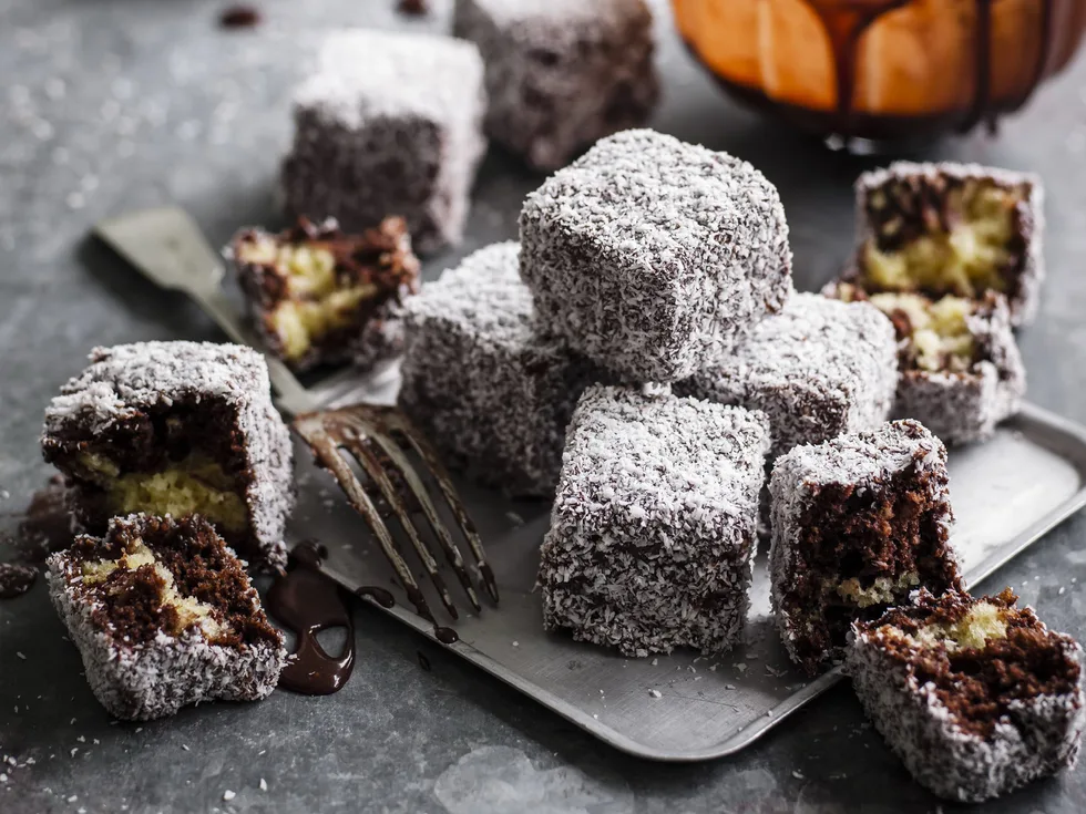 marbled lamingtons