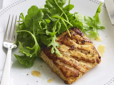 peri peri fish with herb salad