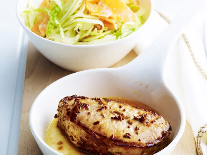 Pork with fennel coleslaw