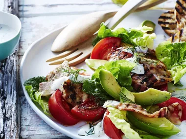 CHILLI CHICKEN WITH BLAT SALAD
