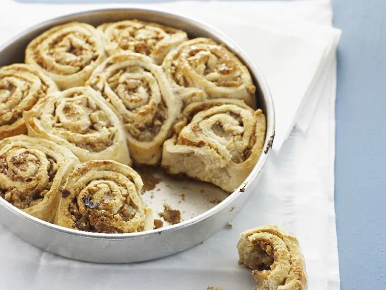 caramel banana pinwheels