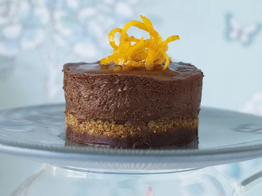 Cardamom orange mousse cakes
