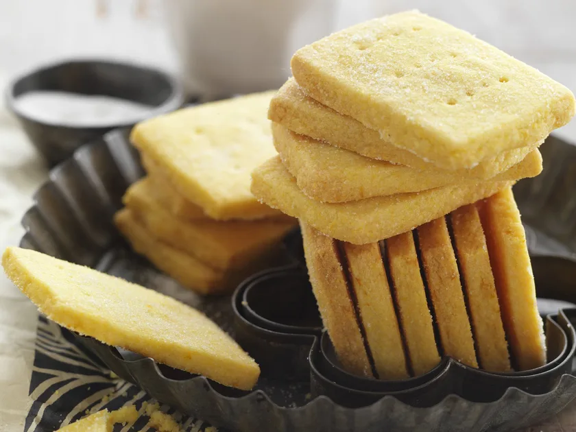 Mandarin polenta biscuits