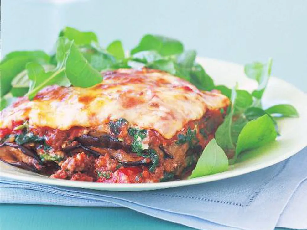 eggplant bolognese bake