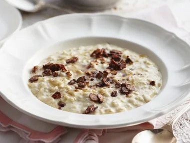 creamy honey and almond porridge