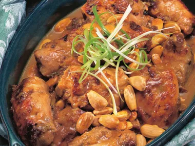 moroccan-style chicken with almonds