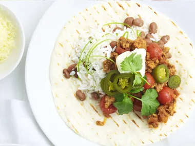 pork and bean burritos