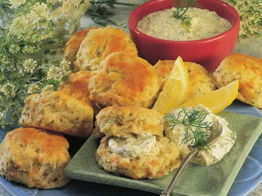 smoked salmon and sour cream scones