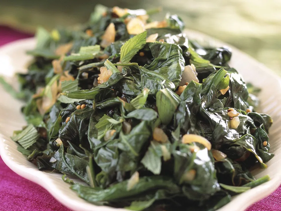 Spinach with mint