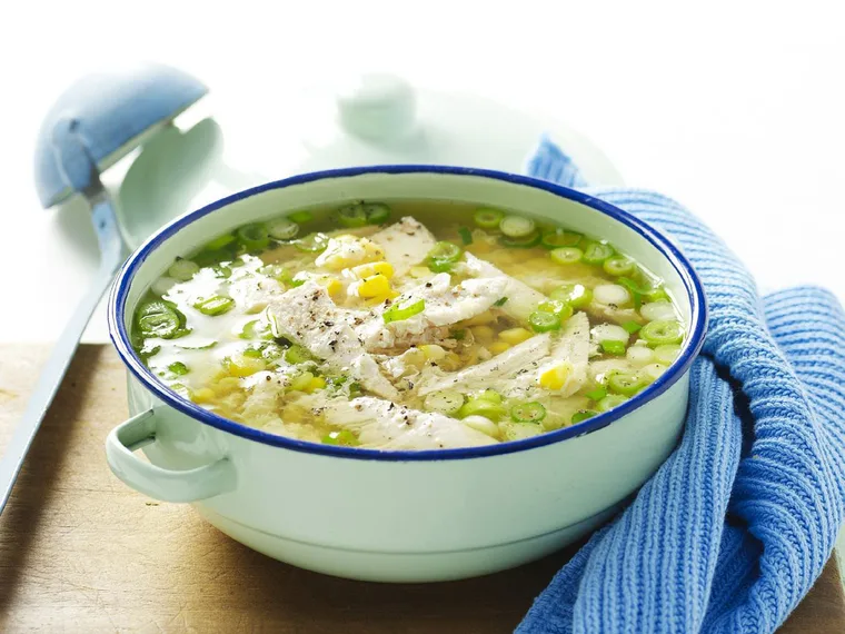 CHICKEN AND CORN SOUP
