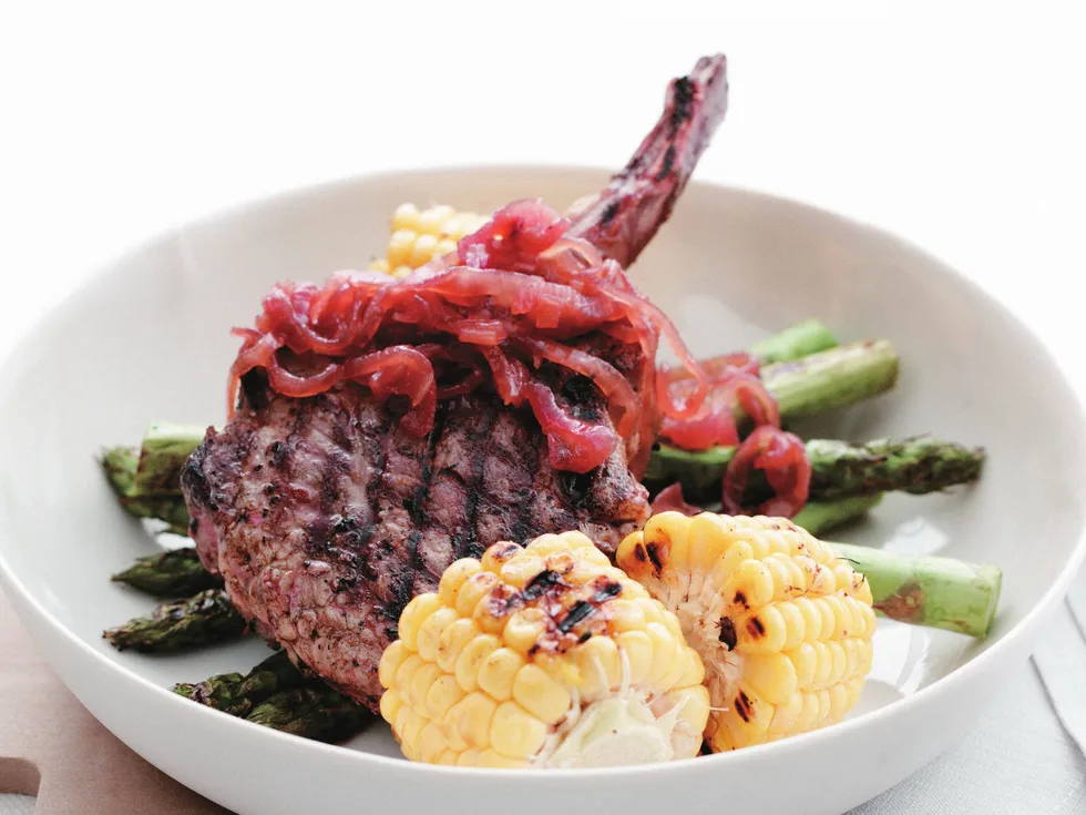 veal cutlets with onion marmalade