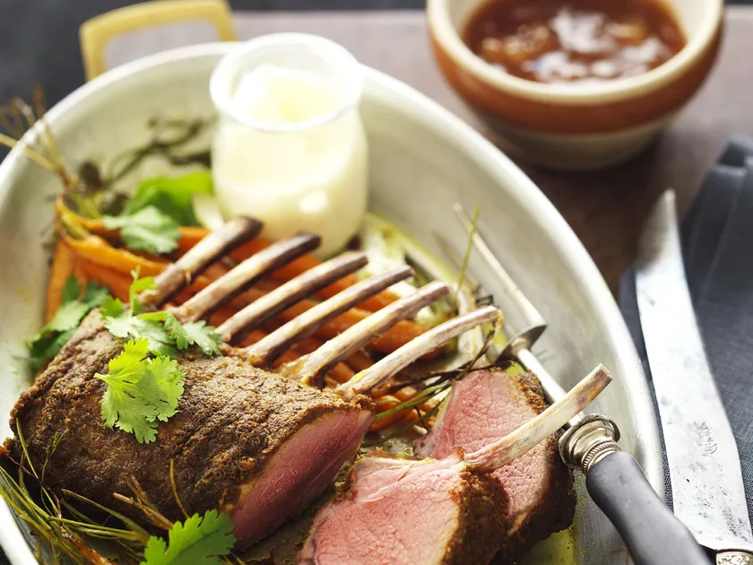 Indian-spiced lamb rack
