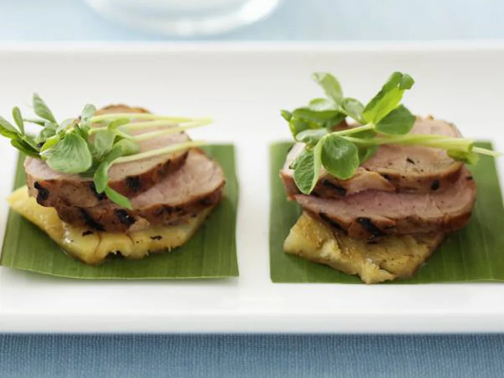 STICKY-GLAZED PORK WITH PINEAPPLE