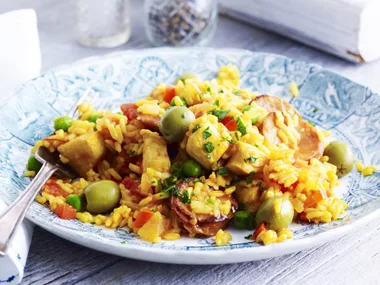 chicken and chorizo paella