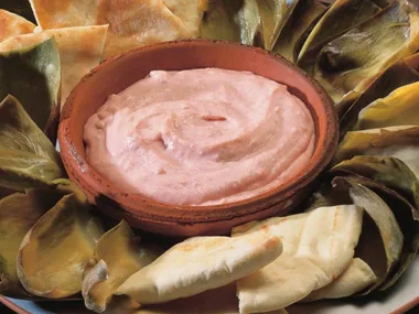 taramasalata with artichokes
