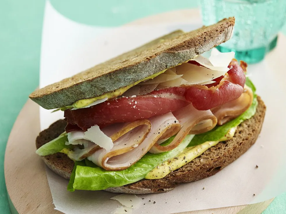 turkey caesar salad sandwich