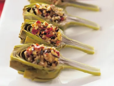 artichokes with wild rice seasoning