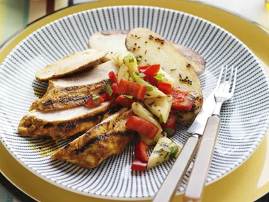 tandoori turkey with pineapple salsa