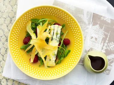 parsnip, pear and blue cheese salad