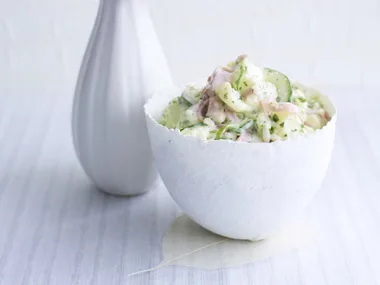 Potato and ham salad