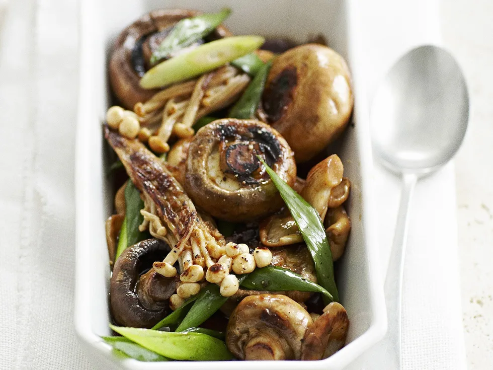 Marinated mixed mushrooms