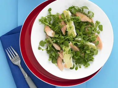 smoked trout and brie salad