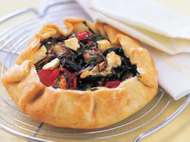 vegetable and fetta freeform tarts