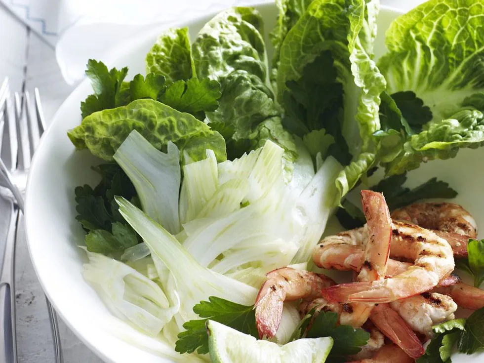 prawns with fennel salad