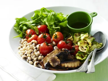GRILLED VEGETABLE AND BLACK-EYE BEAN SALAD
