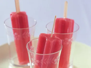 Watermelon and strawberry ice-block