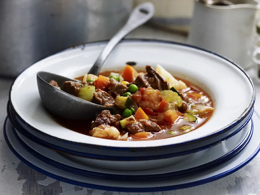 Hearty beef and vegetable soup