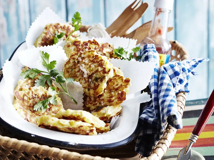 Jalapeño & cheddar corn fritters