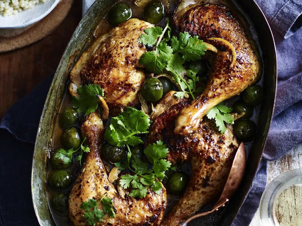 ROAST CHICKEN WITH OLIVES&PRESERVEDLEMON