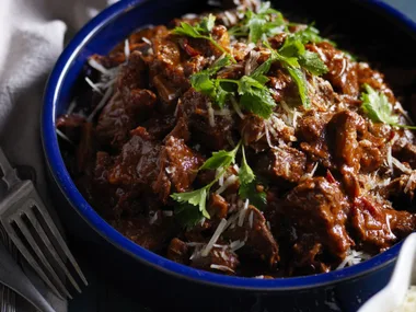 beef & porcini mushroom stew          with parmesan mash