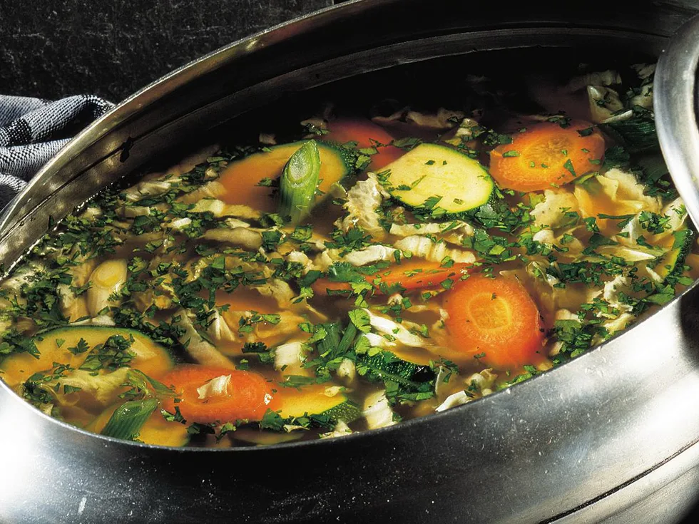curried vegetable and rice soup