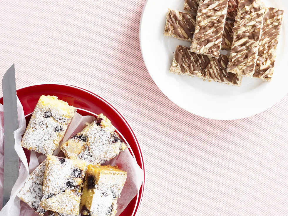 blueberry, lime and passionfruit slice