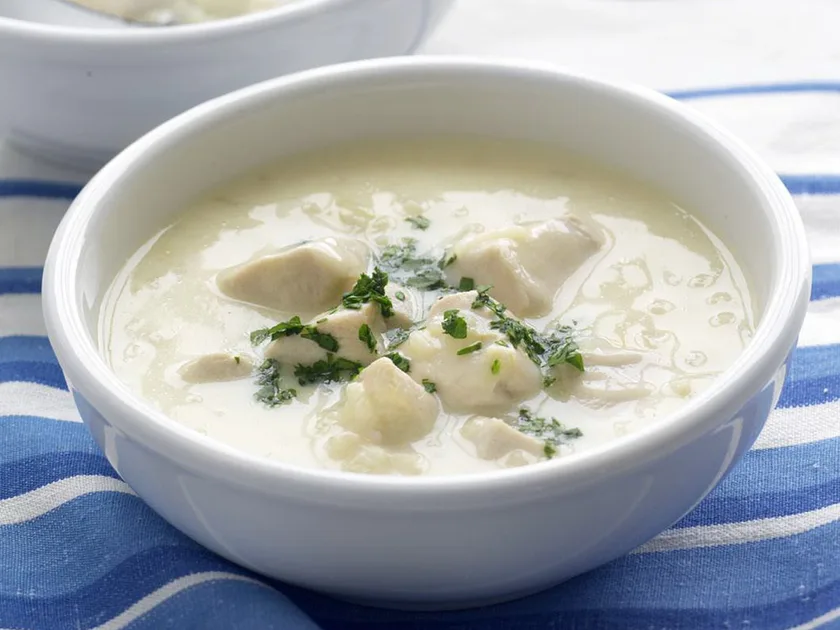 Chicken, lemon and rice soup