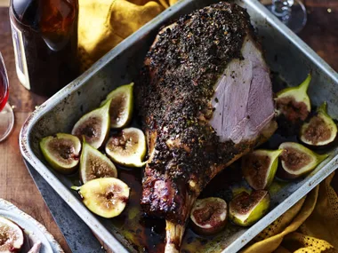 SPICED LAMB ROAST WITH FIGS & HONEY