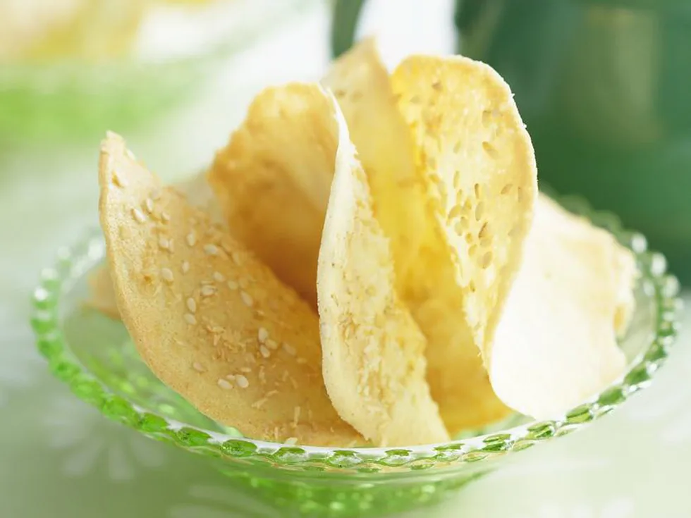 coconut sesame crisps
