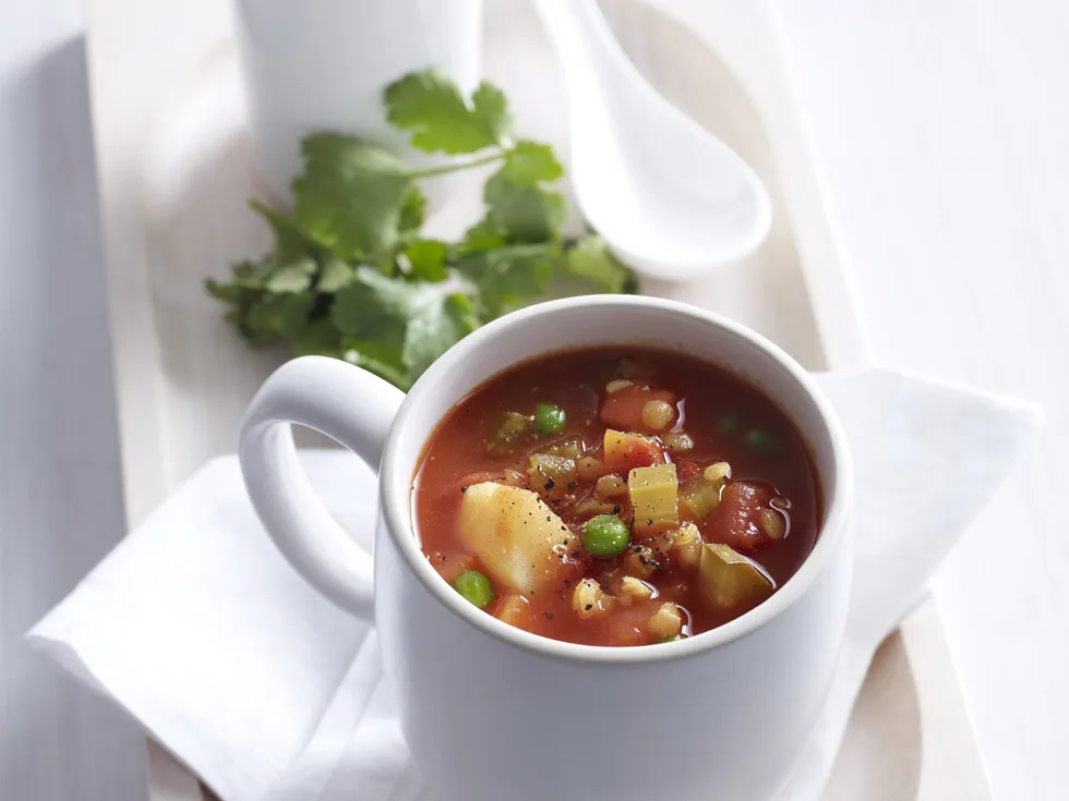 vegetable and red lentil soup