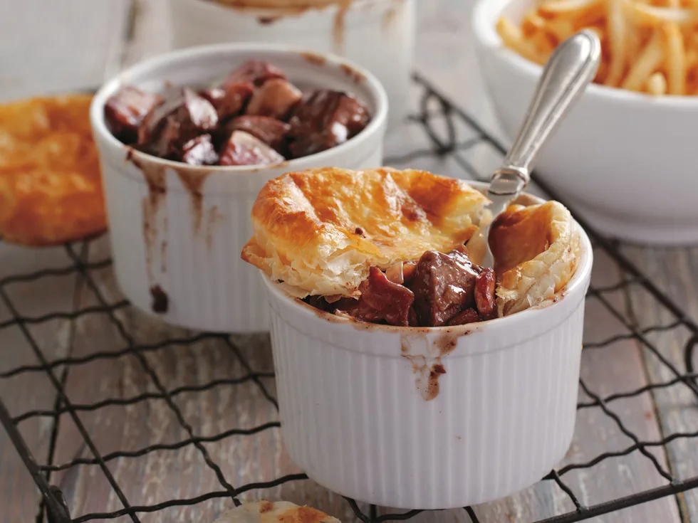 liver, mushroom and bacon pies