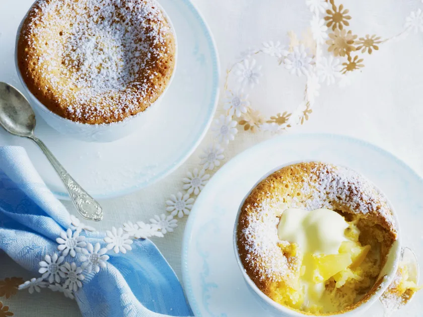 Apple sponge puddings