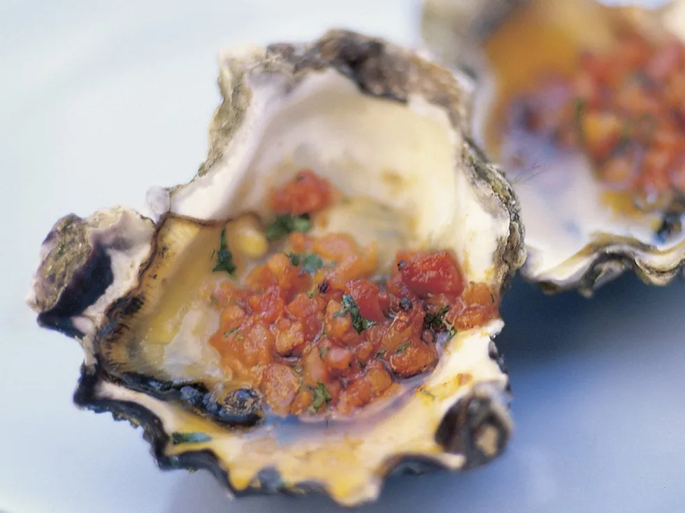 Oysters with bacon butter