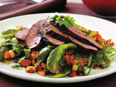 curried lamb and lentil salad