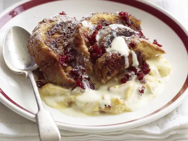 fig and cranberry bread pudding
