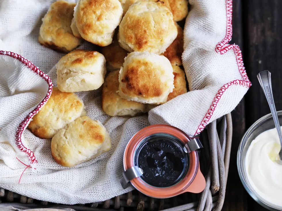 buttermilk scones with jam amp cream