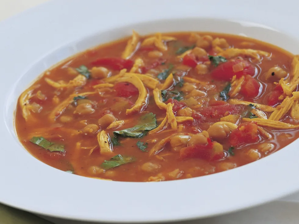 algerian chicken and chickpea soup
