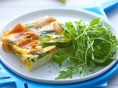smoked trout frittata