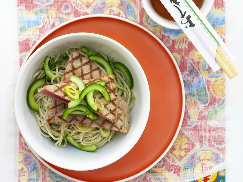 Tuna and soba noodle salad