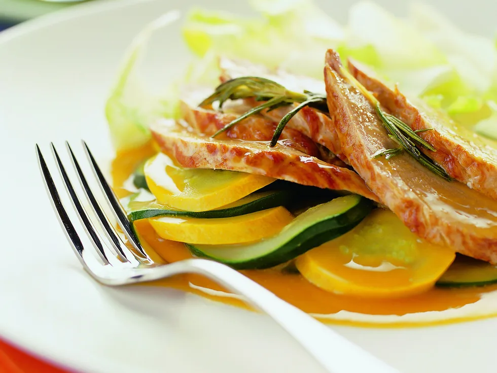 rosemary pork with orange sauce